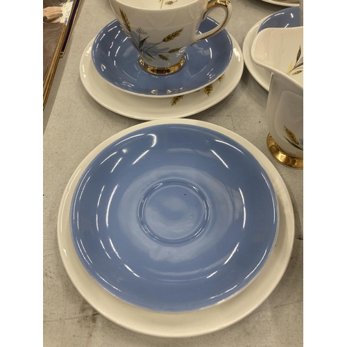 254 - A WINDSOR CHINA 'WINDSWEPT' PART TEASET TO INCLUDE CUPS, SAUCERS, SIDE PLATES, CREAM JUG AND SUGAR B... 