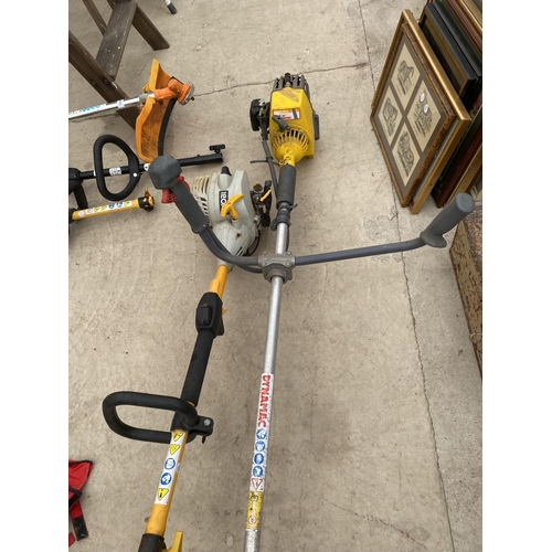 1529 - A RYOBI PETROL GRASS STRIMMER AND A FURTHER DYNAMAC PETROL GRASS STRIMMER