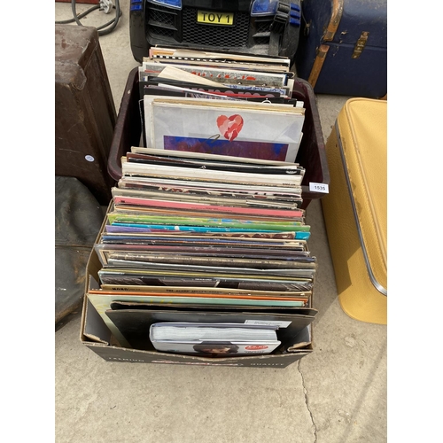 1535 - A LARGE ASSORTMENT OF VINTAGE LP RECORDS