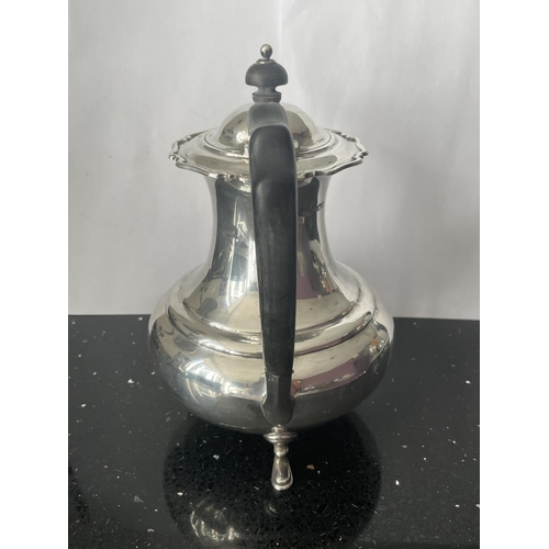 30A - A HALLMARKED SHEFFIELD SILVER 1908 COFFEE POT GROSS WEIGHT 482 GRAMS