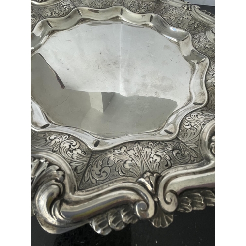 57A - A CONTINENTAL SILVER TRAY MARKED 800