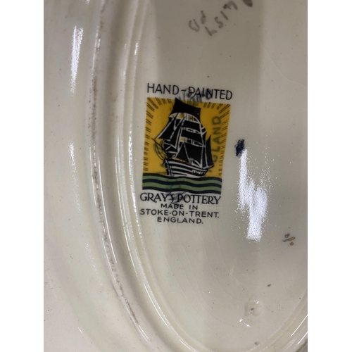 88 - A GRAYS POTTERY 'SUNBUFF' COFFEE SET TO INCLUDE A COFFEE POT, SUGAR BOWL, CREAM JUG, CUPS AND SAUCER... 