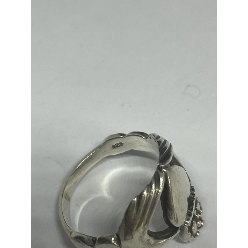 550 - FIVE VARIOUS MARKED SILVER RINGS