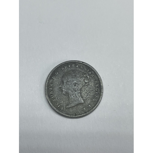 587 - AN 1844 VICTORIAN HALF FARTHING