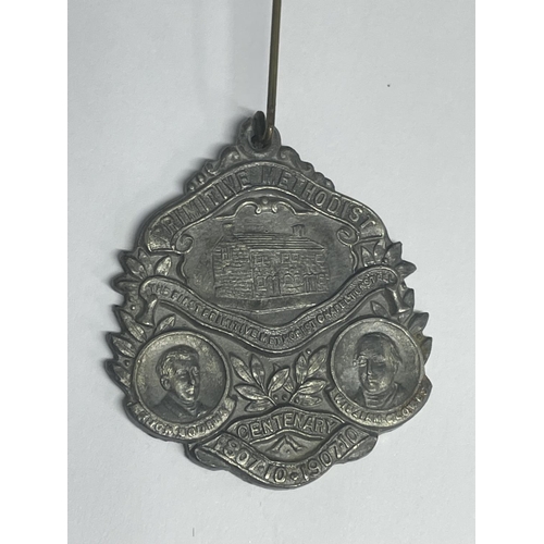 590 - AN 1807 - 1907 PRIMITIVE METHODIST TUNSTALL MEDAL