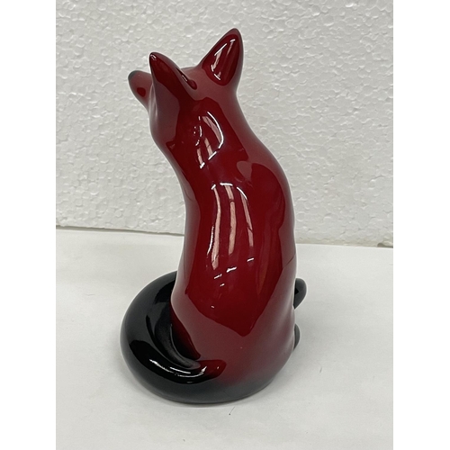 314 - A DOULTON FLAMBE SITTING FOX