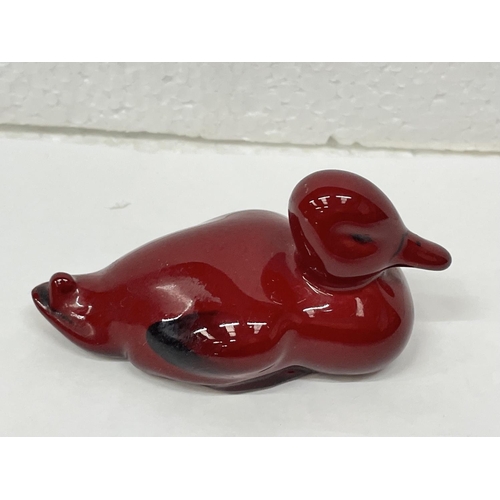 319 - A DOULTON FLAMBE SWIMMING DUCK