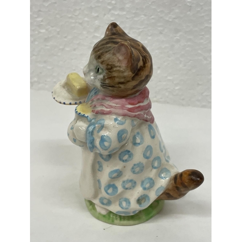 329 - A BESWICK BEATRIX POTTER FIGURE RIBBY WITH GOLD BACK STAMP