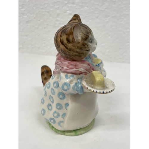 329 - A BESWICK BEATRIX POTTER FIGURE RIBBY WITH GOLD BACK STAMP