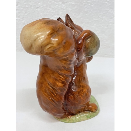 330 - A BESWICK BEATRIX POTTER FIGURE SQUIRREL NUTKIN WITH GOLD BACK STAMP