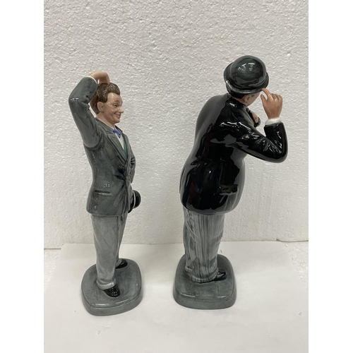 342 - TWO ROYAL DOULTON FIGURES STAN LAUREL HN 2774 AND OLIVER HARDY HN 2775