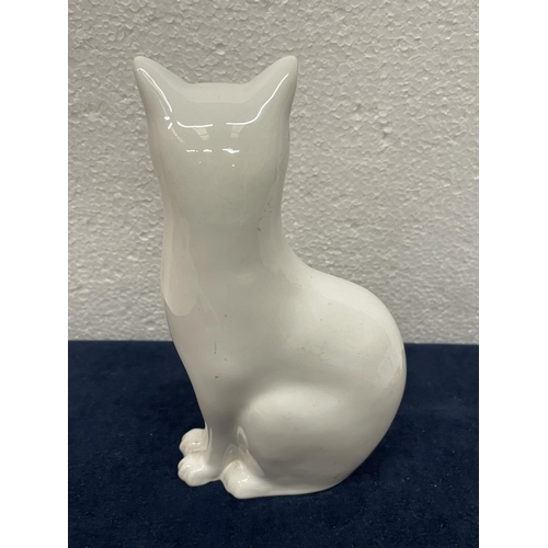 350 - A WHITE POOLE POTTERY CERMAIC CAT HEIGHT 17CM