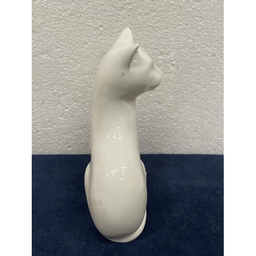 350 - A WHITE POOLE POTTERY CERMAIC CAT HEIGHT 17CM