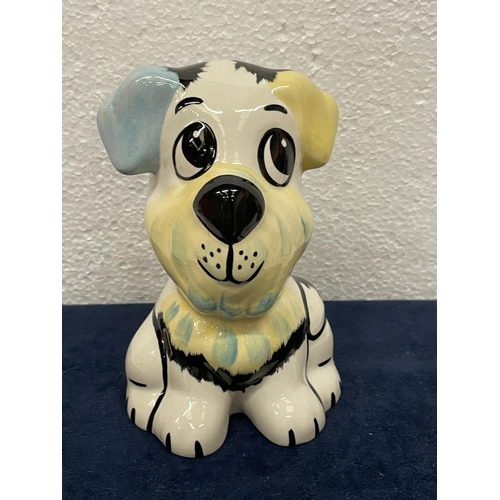 358 - A LORNA BAILEY HAND PAINTED AND SIGNED DOG WUF WUF