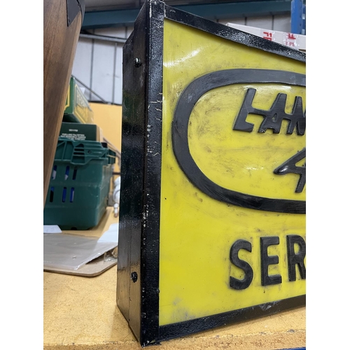 57A - A LANDROVER SERVICE ILLUMINATED LIGHT BOX SIGN 51CM X 31CM X 10CM