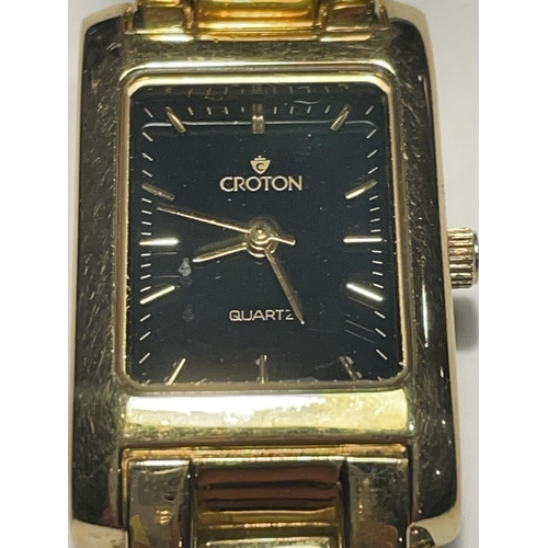 650 - A CROTON WRIST WATCH SEEN WORKING BUT NO WARRANTY