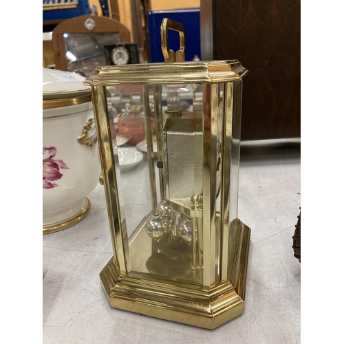 118 - A SEWILL'S ANNIVERSARY CLOCK - NEEDS ATTENTION AND A BRASS VINTAGE STYLE LANTERN CLOCK