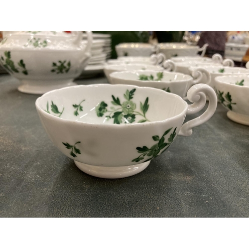 170 - A LARGE QUANTITY OF CHINA DECORATED WITH GREEN IVY TO INCLUDE VARIOUS SIZE PLATES, BOWLS, LARGE AND ... 