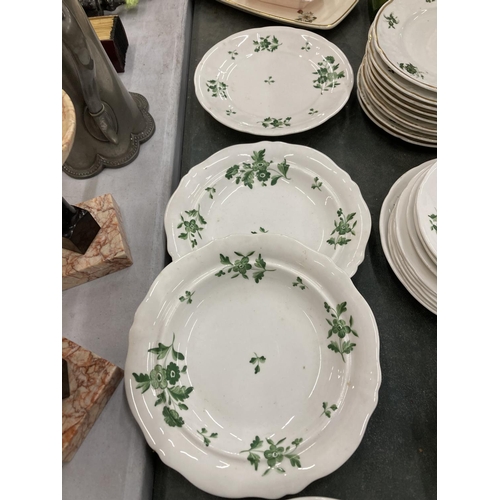 170 - A LARGE QUANTITY OF CHINA DECORATED WITH GREEN IVY TO INCLUDE VARIOUS SIZE PLATES, BOWLS, LARGE AND ... 