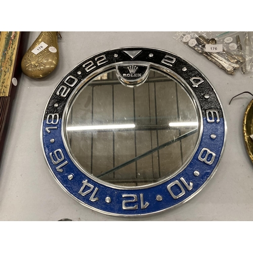 173 - A DEALERS WALL MIRROR DIAMETER 40CM