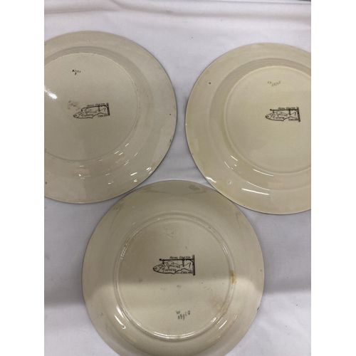 196 - THREE PIECES OF ROYAL DOULTON 'THE GALLANT FISHERS' SERIES WARE TO INCLUDE TWO WALL PLATES DIAMETER ... 