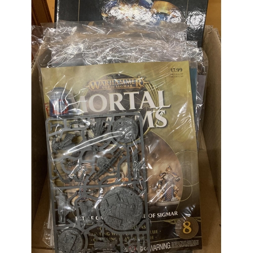 267 - TEN MORTAL REALMS MODEL KITS AND A FOLDER WITH GLUE AND SNIPS