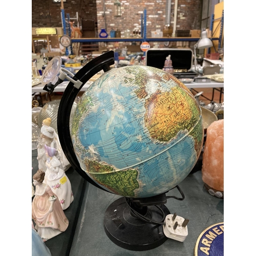 77 - A LIGHT UP GLOBE HEIGHT APPROX 35CM