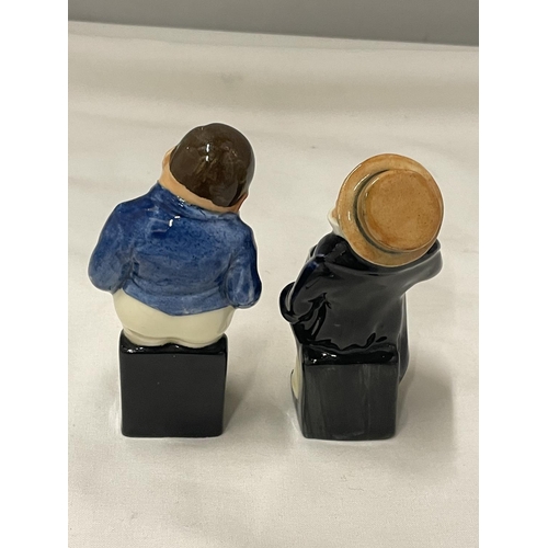 473 - TWO ROYAL DOULTON DICKENS FIGURES FAT BOY AND CAPTAIN CUTTLE