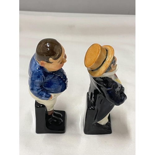 473 - TWO ROYAL DOULTON DICKENS FIGURES FAT BOY AND CAPTAIN CUTTLE