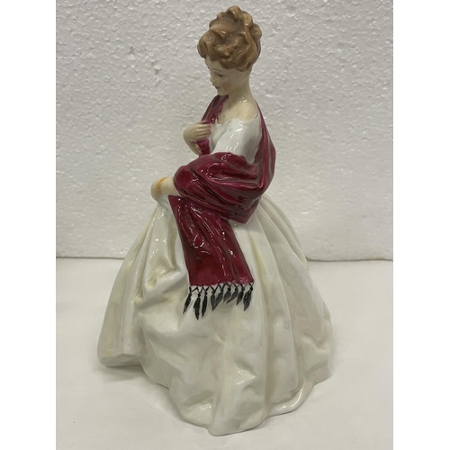 491 - A ROYAL WORCESTER FIGURE FIRST DANCE MODELLED BY F C DOUGHTY