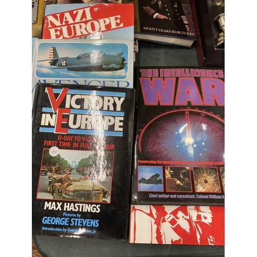 289 - TEN LARGE HARDBACK FIRST EDITION WAR BOOKS