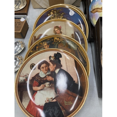 702 - A QUANTITY OF CABINET PLATES TO INCLUDE 'ROCKWELL'S REDISCOVERED COLLECTION' AND 3 OF THE 'FOUR ANCI... 