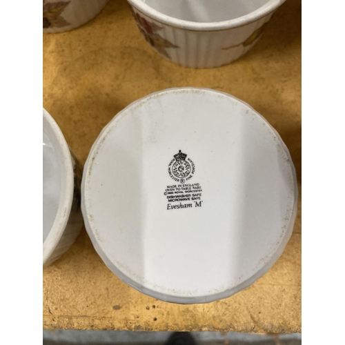 742 - A LARGE QUANTITY OF ROYAL WORCESTER 'EVESHAM' DINNERWARE TO INCLUDE RAMEKINS, SERVING DISHES, EGG CO... 