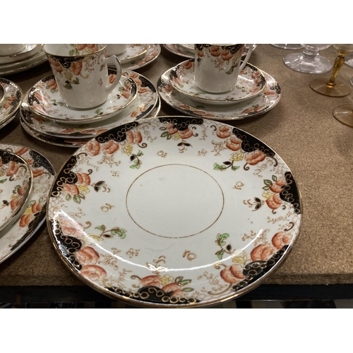 782 - A COLLECTION OF DELPHINE CHINA CUPS, SAUCERS AND PLATES