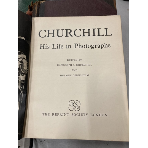 786 - FOUR ANTIQUARIAN BOOKS TO INCLUDE THE HOUSEHOLD PHYSICIAN, CHURCHILL: HIS LIFE IN PHOTOGRAPHS AND TW... 