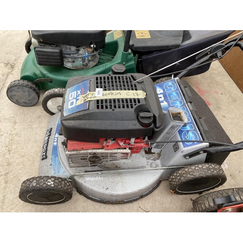 1442 - A MASPORT PETROL LAWN MOWER BELIEVED IN WORKING ORDER BUT NO WARRANTY