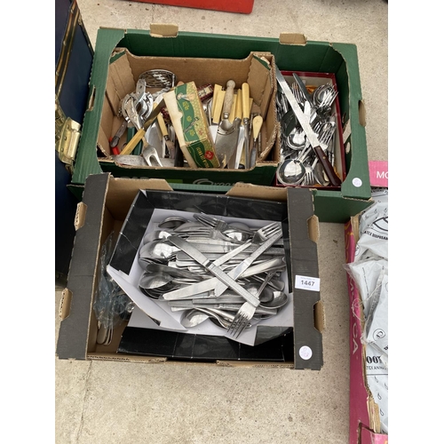 1447 - A LARGE ASSORTMENT OF FLATWARE