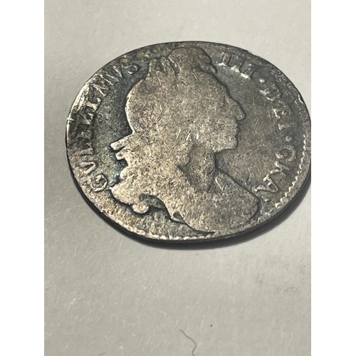 670 - A GEORGE III HAMMERED SILVER COIN