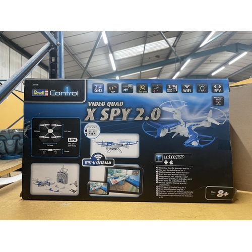 725 - A REVELL CONTROL VIDEO QUAD X SPY 2.0 DRONE - BOXED