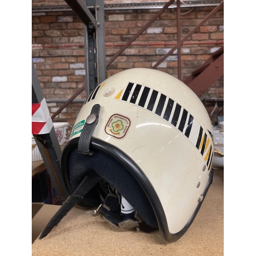 814 - A VINTAGE TOP TEK MOTORBIKE SAFETY HELMET