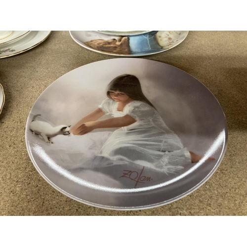 827 - SIX CHILDREN AND PET RELATED CABINET PLATES