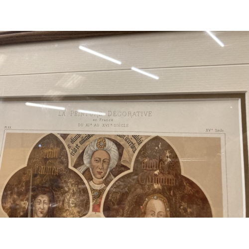 906 - A FRAMED VINTAGE NORDMANN LITHOGRAPH OF RELIGIOUS FIGURES