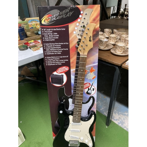 963 - A 39 INCH FULL SIZE ELECTRIC GUITAR BY POWER PLAY