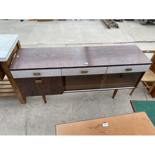 2701 - A MID 20TH CENTURY ROSEWOOD SIDEBOARD, 60