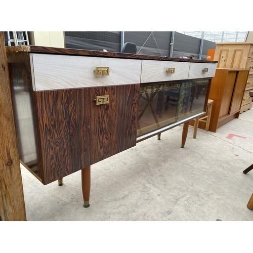 2701 - A MID 20TH CENTURY ROSEWOOD SIDEBOARD, 60