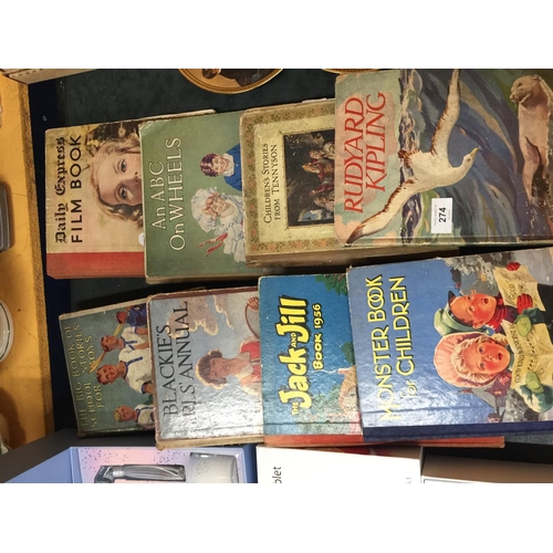 274 - A QUANTITY OF CHILDREN'S HARDBACK BOOKS FROM THE 1930'S, 40'S AND 50'S