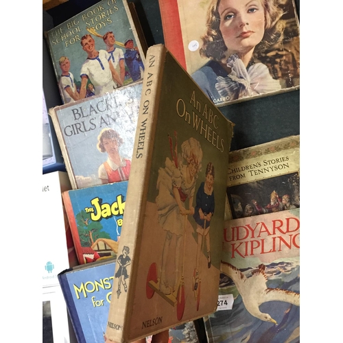 274 - A QUANTITY OF CHILDREN'S HARDBACK BOOKS FROM THE 1930'S, 40'S AND 50'S