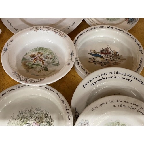 378A - A COLLECTION OF PETER RABBIT CERAMICS TO INCLUDE PLATES AND BOWLS