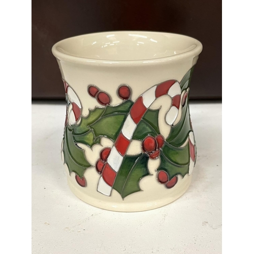 420A - A MOORCROFT CHRISTMAS CANDY CANE MUG RRP £195.00