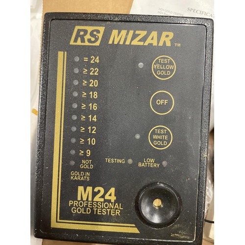 794A - A MIZAR PROFESSIONAL GOLD TESTER PLUS A TABLE LAMP BASE